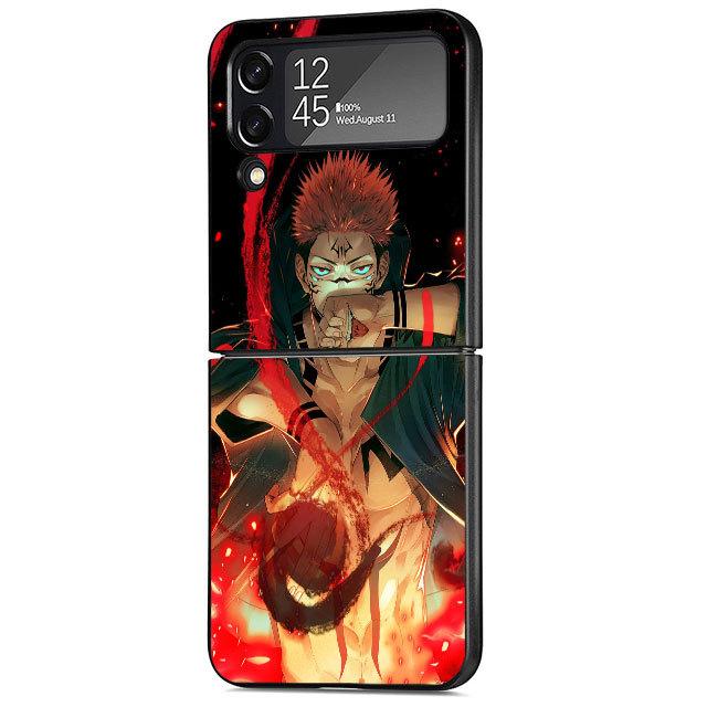 Черный чехол для телефона Samsung Galaxy Zflip3 Zflip Z Flip 3 5g Z Flip 4 Flip3 Zflip Flip4, чехол аниме Jujutsu Kaisen Yuji Bag