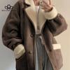 Женское пальто, толстое пальто, замшевое короткое пальто ягненка, зимнее новое утолщенное модное пальто ягненка