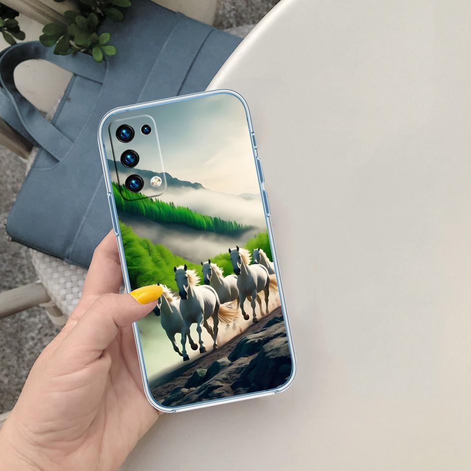CJ53 Fine Horse Soft Shell Transparent Phone Case for Motorola Moto Edge 20 30 40 50 S30 Fusion Ultra Pro Neo Lite + G200 G23