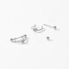 MODIAN 925 Sterling Silver Simple Hearts Original Design Hoop Earrings Trendy Beads Screw Clip Ears For Women Fine Jewelry Gift