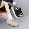 Women's Casual Chunky Platform Sneakers Breathable Lightweight Walking Shoes for Women Comfortable Non-Slip Lace-up Outdoor Work Tennis Sneakers