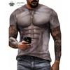 Забавная футболка с принтом мышц на 3D-принте, спортивная одежда для мужчин, летняя уличная футболка, топы, модная футболка с коротким рукавом в стиле Харадзюку
