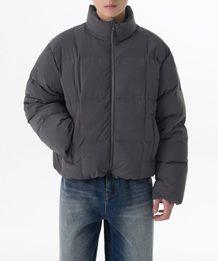 Musinsa Standard Square Quilted Down Puffer Short Padded Jacket [Dim Grey]