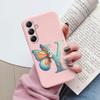 Phone Case For Samsung Galaxy A15 A25 A35 A55 A13 Colorful Letter Love Flower Butterfly Women INS Shell Fundas Bumper Soft Cover