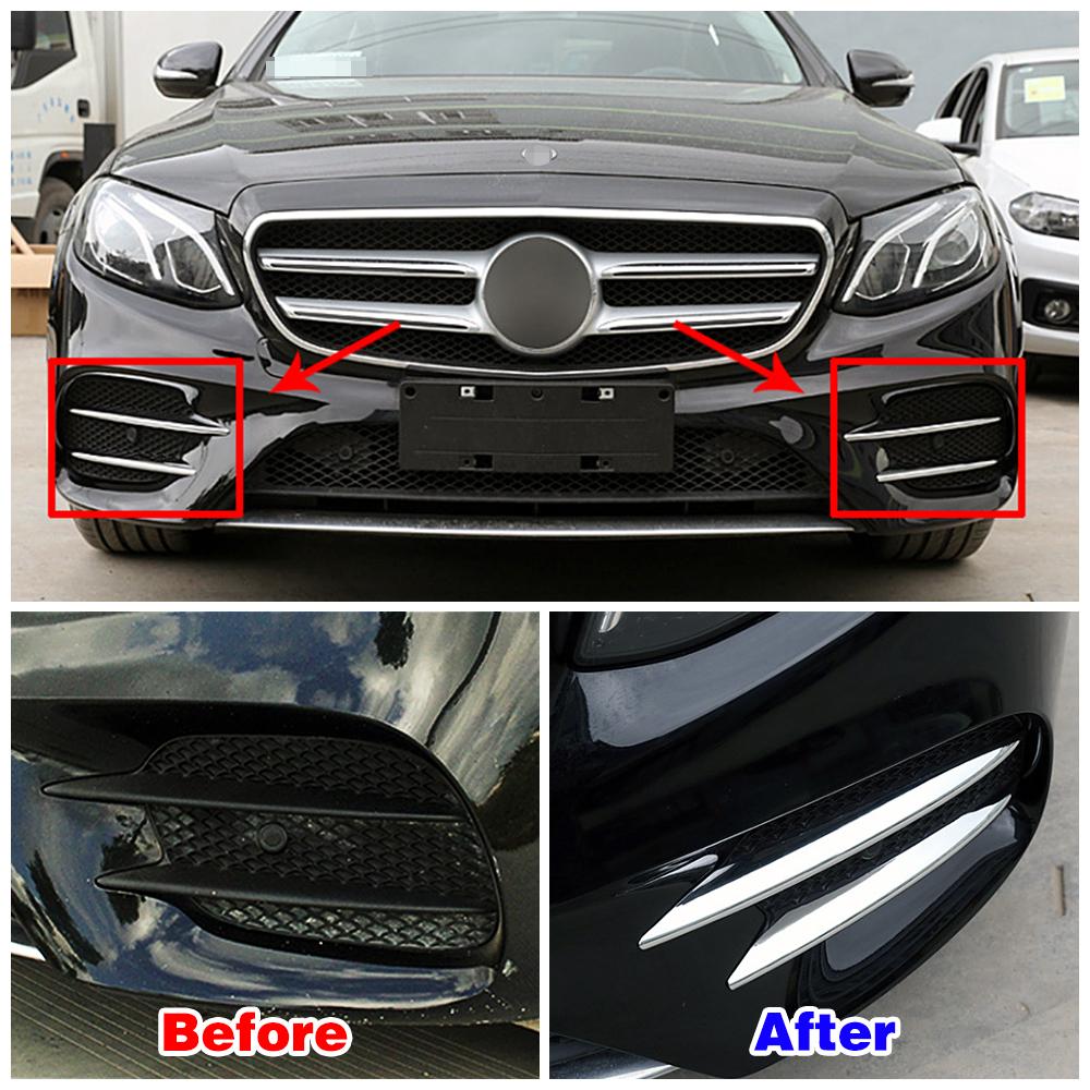 Для Mercedes Benz E Class W213 AMG 2016-2019 цвет углеродного волокна внешняя часть модификация передней противотуманной фары решетка радиатора отделка