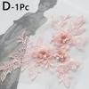 1pc 3D Flower Lace Collar DIY Sewing Embroidery Neckline Applique Decorative Clothing Accessories Scrapbooking
