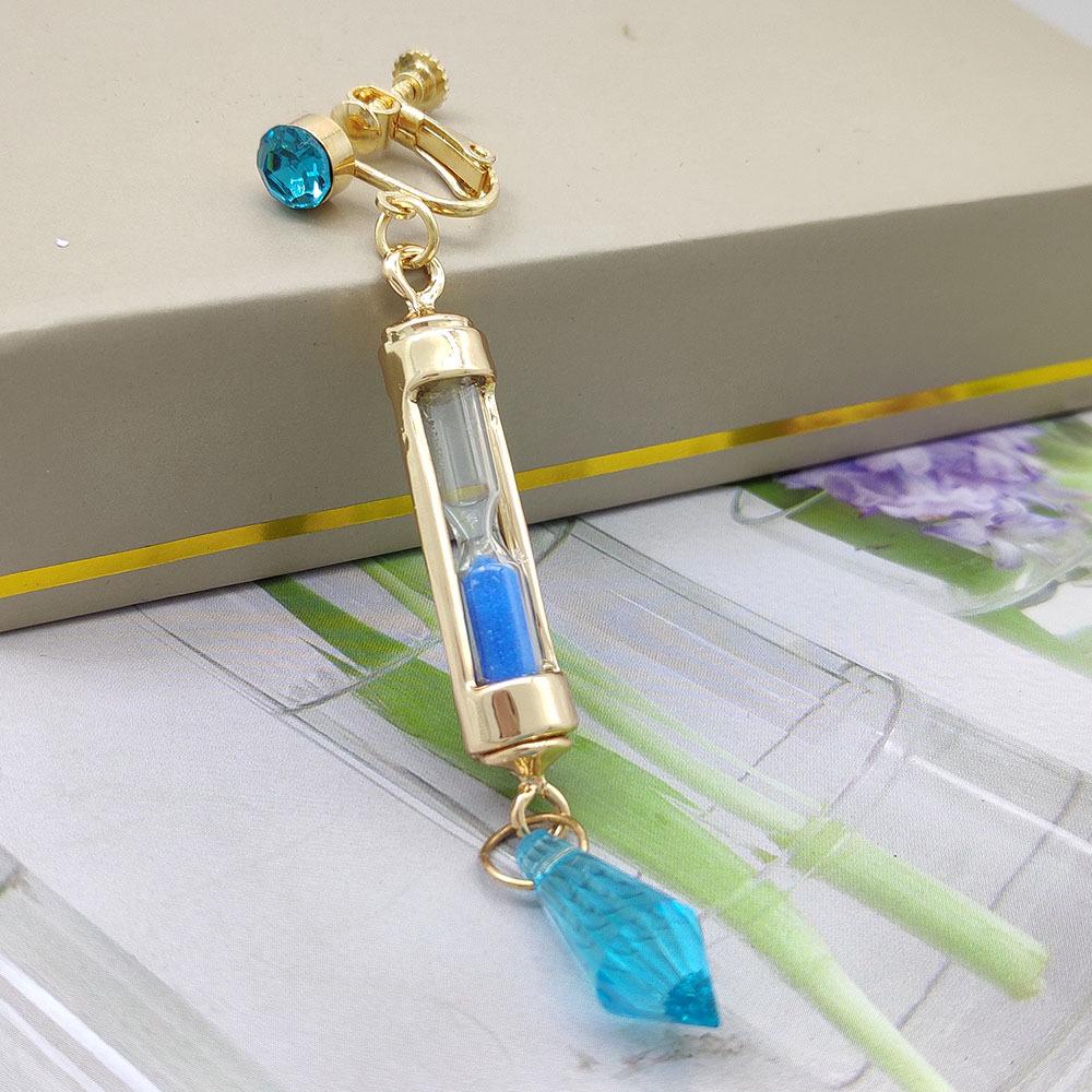 Vanitas No Carte Crystal Hourglass Dangle Earrings