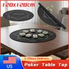 Портативная скатерть для игры в покер Резиновый коврик для казино 120x120 см Подшитые края Раскладка на столешницу для Техасского покера Маджонга Игровое использование Новое