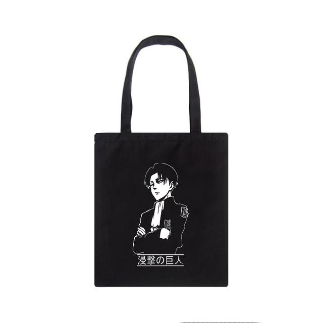 Attack On Titan Canvas Bag Japanese Anime Vintage Women Bag Hip-hop Big-capacity Casual Shopper Bag Harajuku Women Shoulder Bag