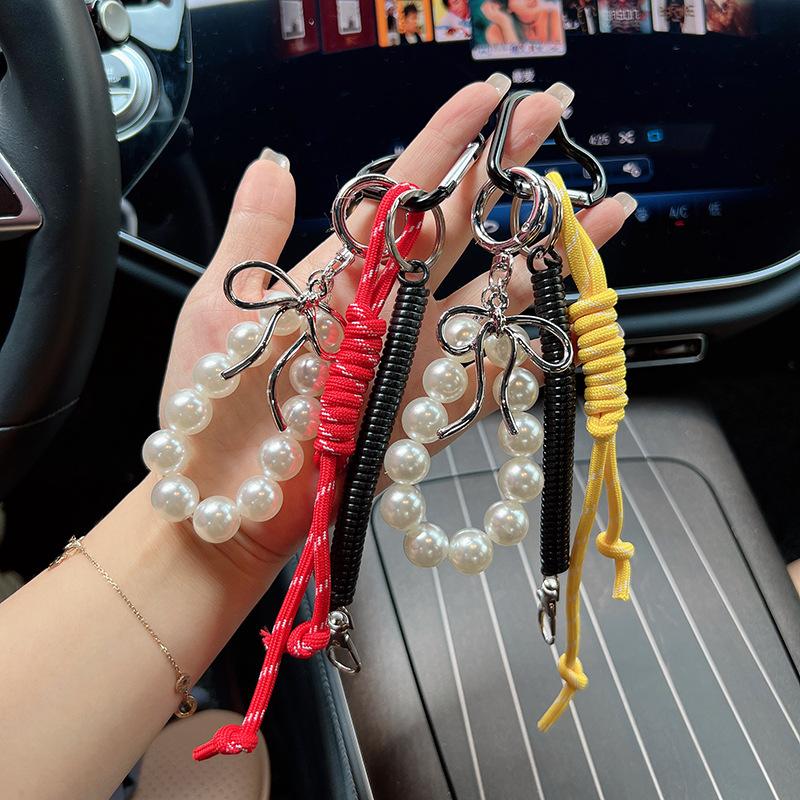Yogodlns Новый жемчужный шнур антикварный плетеный веревочный бант брелок креативный автомобильный ключ подвеска сумка сумки аксессуары