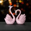 Пара лебедей со стразами, парфюмерное украшение для интерьера автомобиля - Элегантное женское украшение