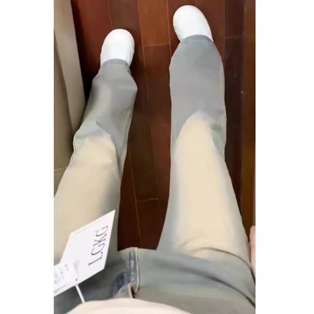 Women's High-Waist Slim Flared Jeans, Yellow-Mud Color, Perfect for Spring and Autumn