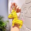 Bag Pendant Keychain with Tassels Backpacks Handbags Sparkling Rhinestones Plaid Pattern Cars Accessories