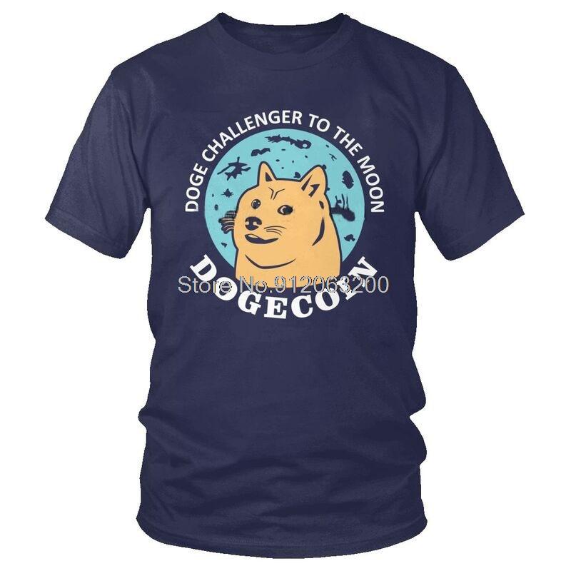 Tvoe Dogecoin  Doge To The Moon Tshirt Unisexs Novelty T Shirt Short Sleeve  Cotton Bitcoin Shiba Inu Tshirt Urban Tees Tops