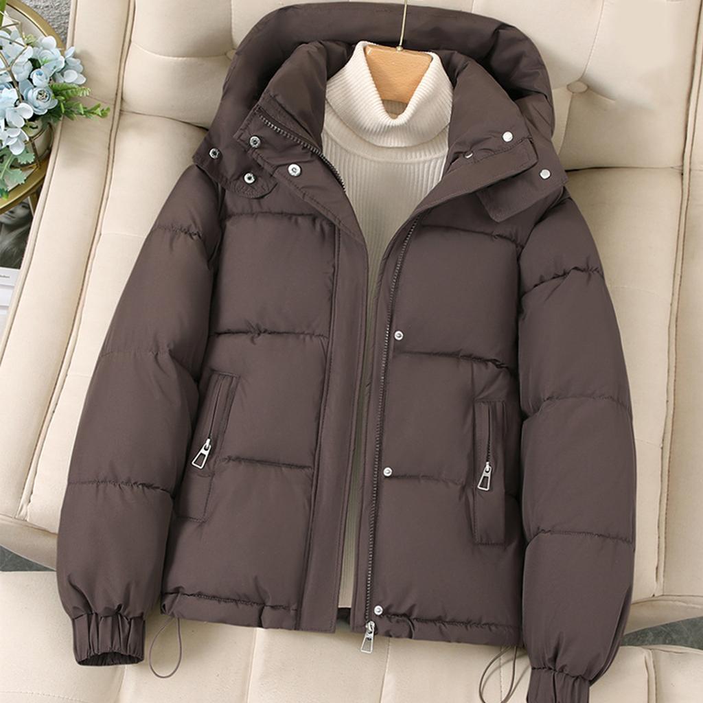 Women's Hooded Coat Ladies Winter Cotton Coat Thickened Warm Jacket