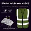 Reflective Highlight Security Vests with Pockets ID Waistcoat High Visibility Vest Traffic Night Outdoor for Cycling Sports