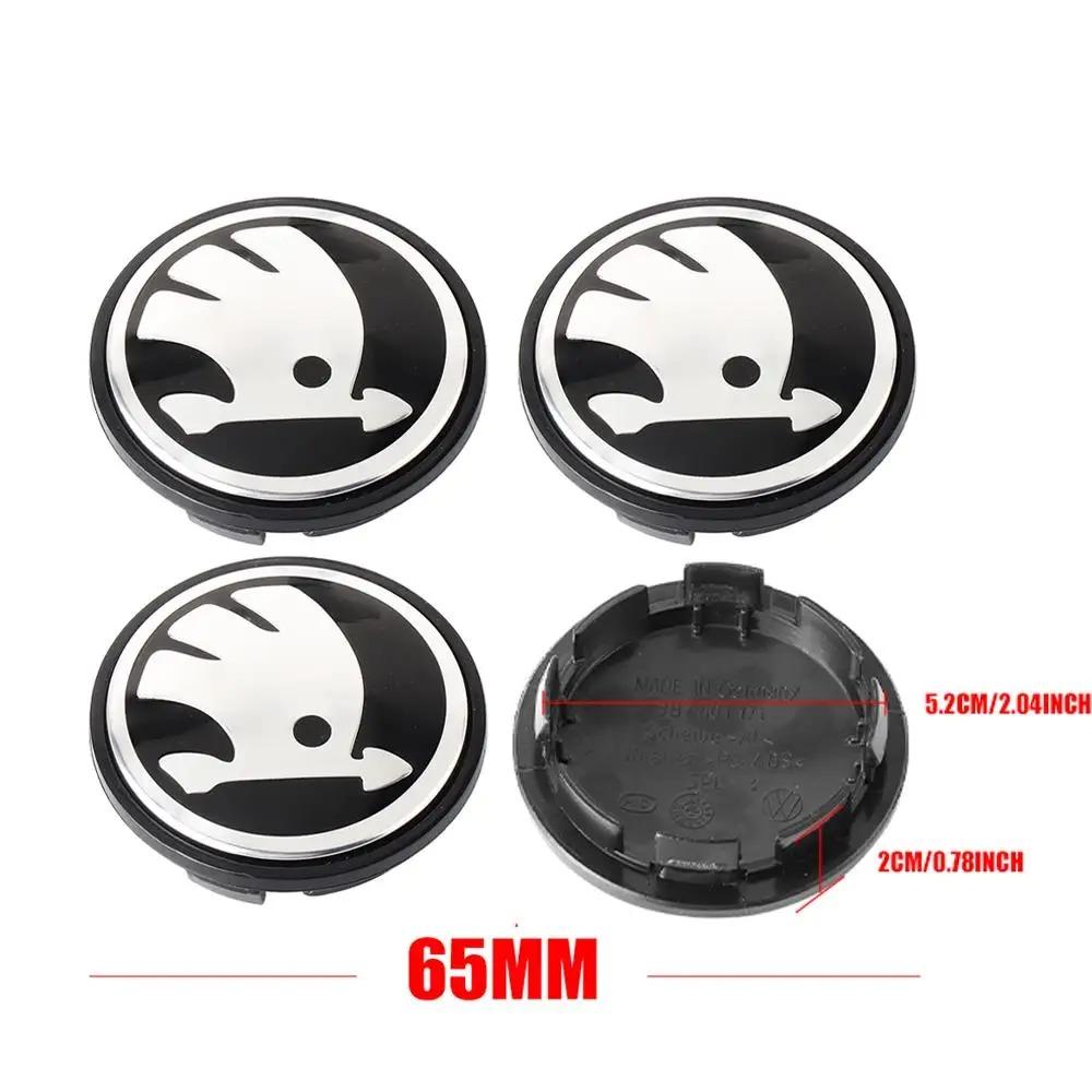 4pcs Set 55/65mm Car Original Wheel Center Hub Caps for Skoda Roomster Octavia Rapid Fabia Yeti Superb RS Scala VII Karop Kamiq ulsh63