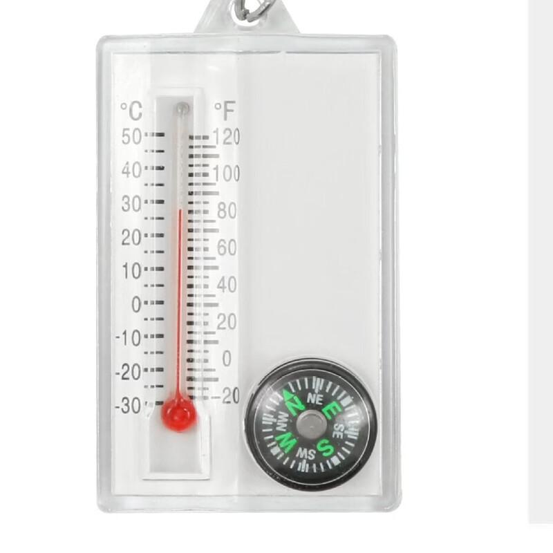Mini Portable Keychain Carabiner Compass Thermometer