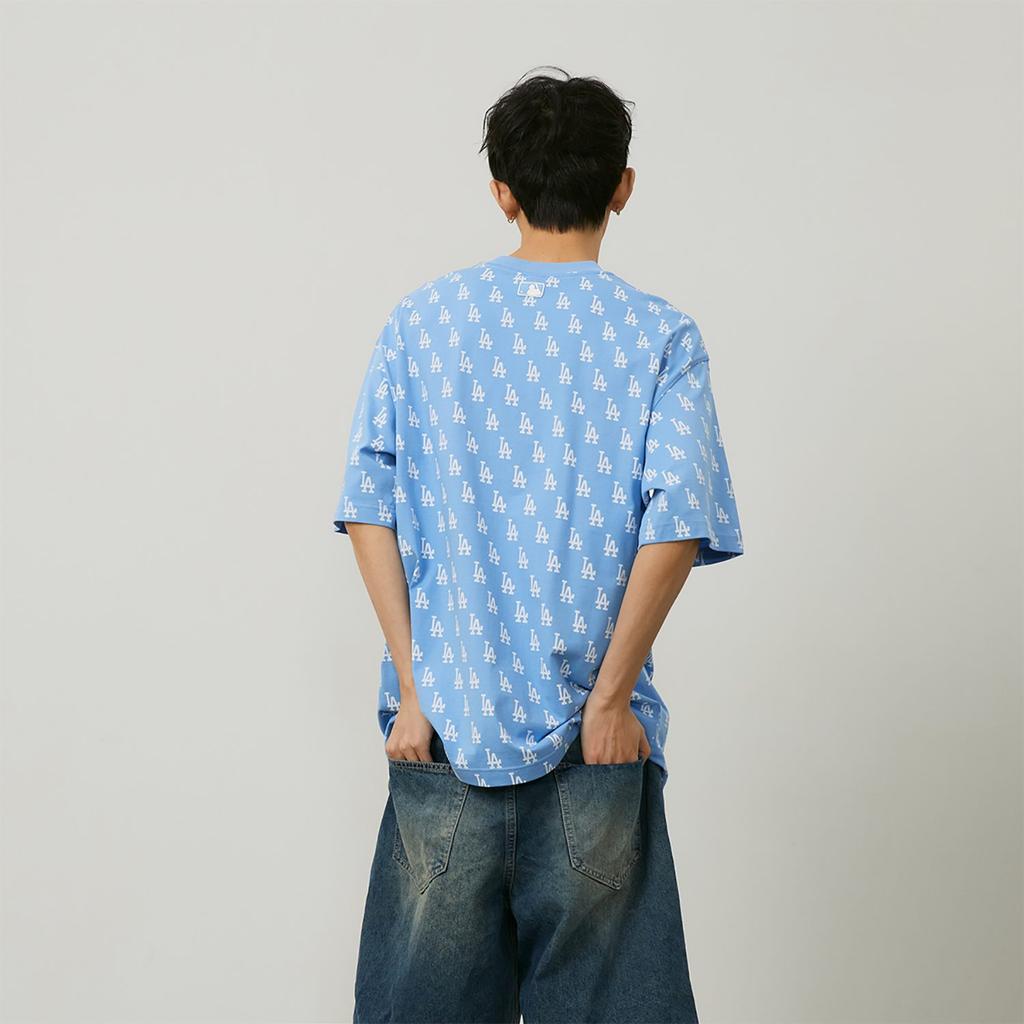 MLB SS24 T Shirt Unisex Sky Blue 3ATSM1143-07SBS