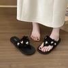 2025 Summer New Slippers Women's Shoes Flat Casual Versatile Flower Thai Nesting Fairy Wind Beach Shoes
