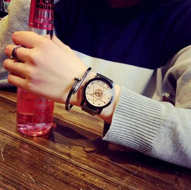 1 шт. модные новые женские мужские часы из нержавеющей стали ретро кварцевые аналоговые наручные часы