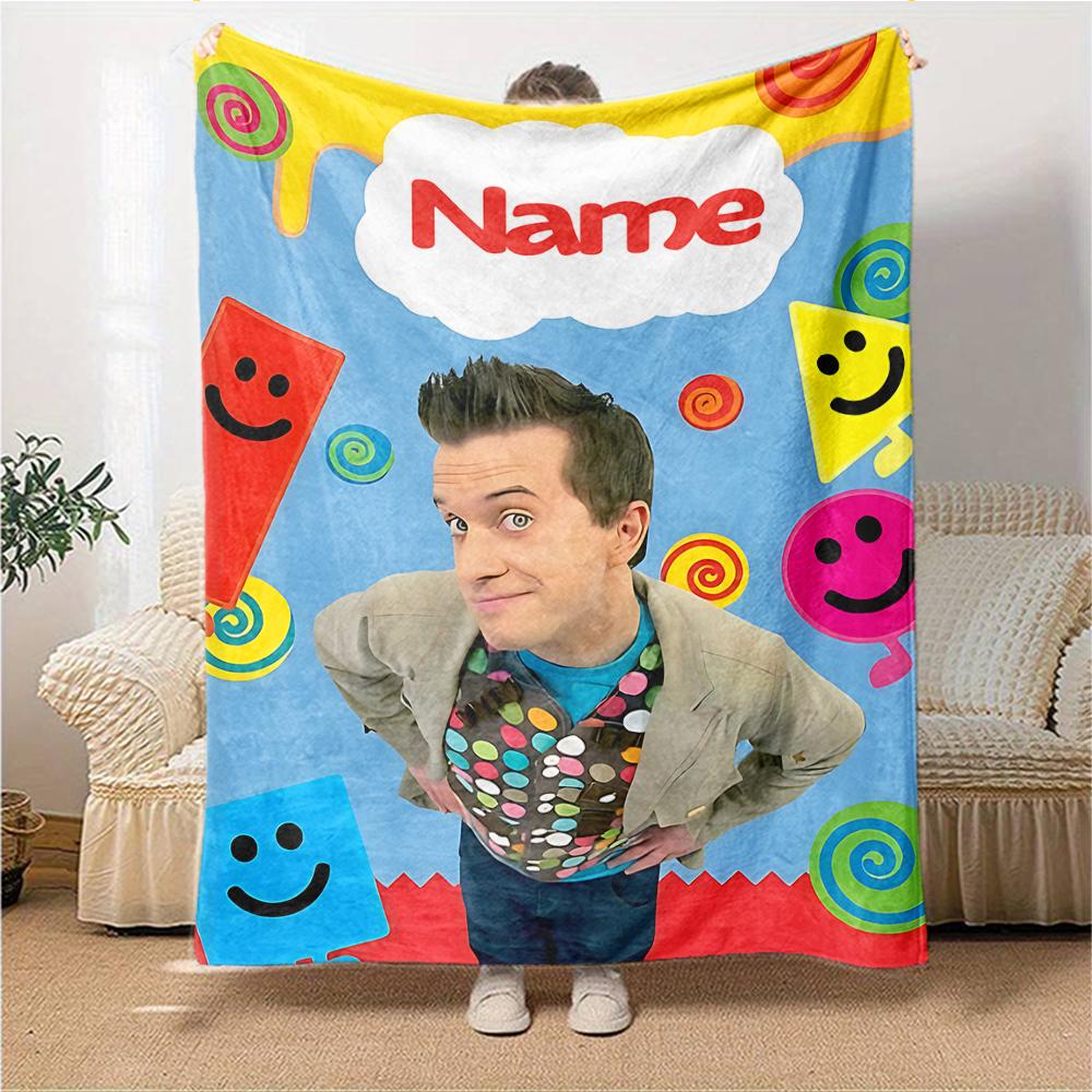 Custom Name Blue'S Clues Adventure Party Blanket For Couch Bed Plush Cozy Fuzzy Blanket Super Soft Warm Blankets For Fall And Winter 0916258