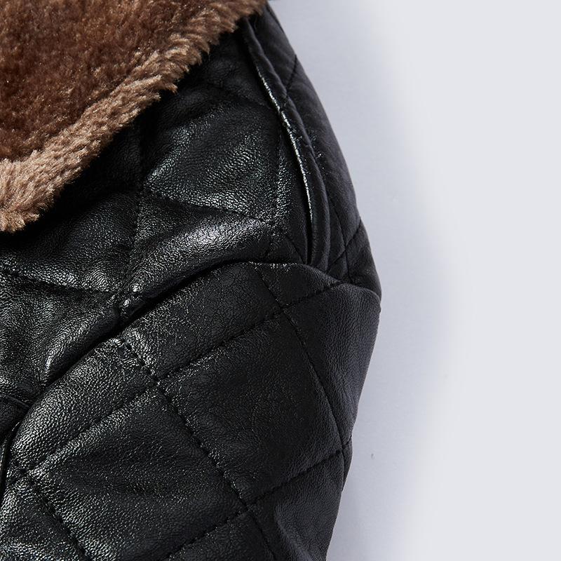 Зимняя бархатная куртка из искусственной кожи с лацканами, мужская кожаная куртка в европейском и американском стиле, мужская кожаная куртка