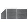 WPC Fence Set - VIDAXL - 446 X 186 Cm - Grey - Durable - Easy To Assemble