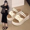Сандалии Тапочки Женские Модели Уличная Одежда Иностранный Стиль Абсолютная Красота Не Уставшие Ноги Лето Повседневный Толстый Дно Два Носить Пляжная Обувь Женский