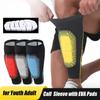 Soccer Shin Guards Pads Calf Sleeves Compression with EVA Pad Support for Football Baseball Taekwondo Boxing MTB Protective Gear