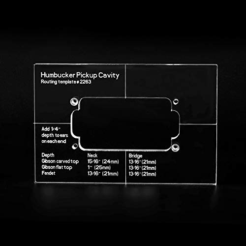 Musiclily Pro Humbucker Pickup Cutting Acrylic Template for Electric Guitar Body