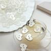 30pcs Fashionable Glossy Surface Heart Buttons Cute Creative Butterfly Buttons 2 Holes White Resin Buttons Clothes Accessories