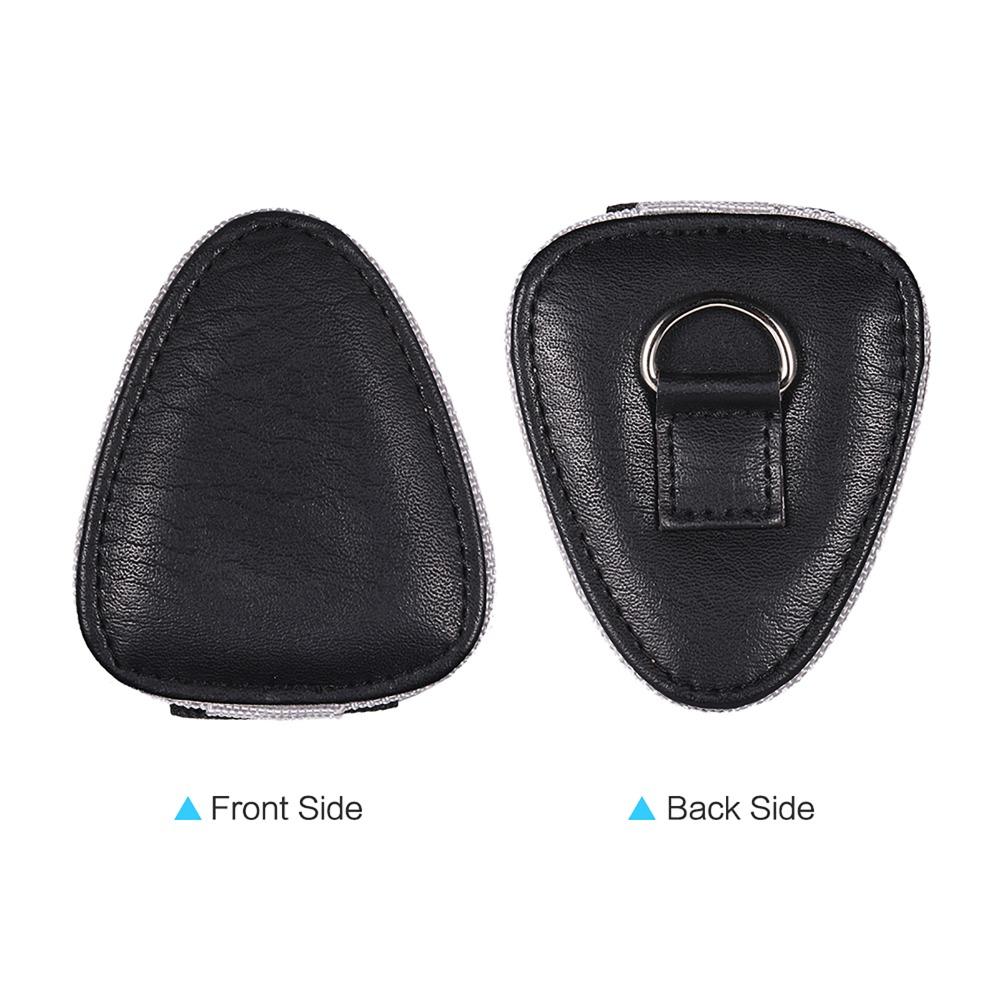 Black Guitar Picks Organizer PU Synthetic Leather Pick Carrying Case For Guitarists