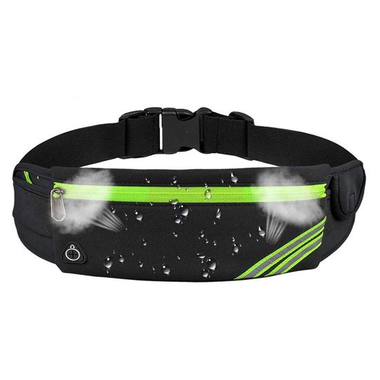 Спортивная поясная сумка с застежкой-молнией, большая вместительная водонепроницаемая светоотражающая полоска, ультратонкая поясная сумка для хранения