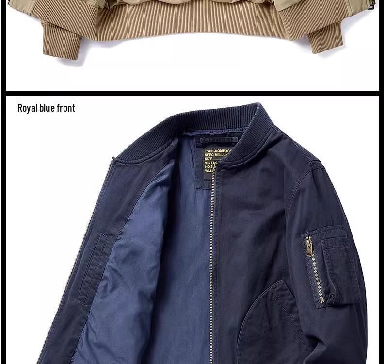 Мужская модная бейсбольная куртка - Весна, Осень, Зима, Повседневный стиль пилота