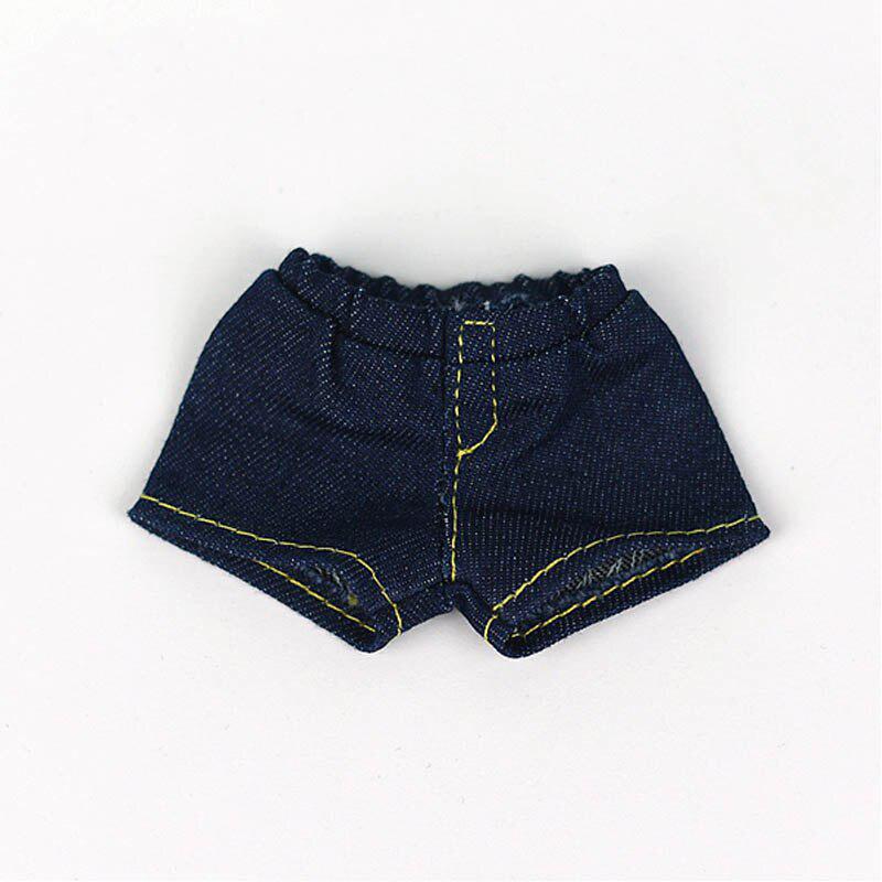 Elastic Jeans Bottom Trousers Pants For Barbie Doll Clothes Fashion Outfit Shorts For Blythe 1/6 BJD Dolls Accessories
