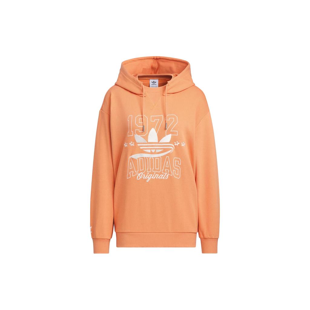 adidas Спортивная толстовка с капюшоном Originals Trefoil и буквенным логотипом, женские топы бледно-хаки-коричневого цвета IW9413