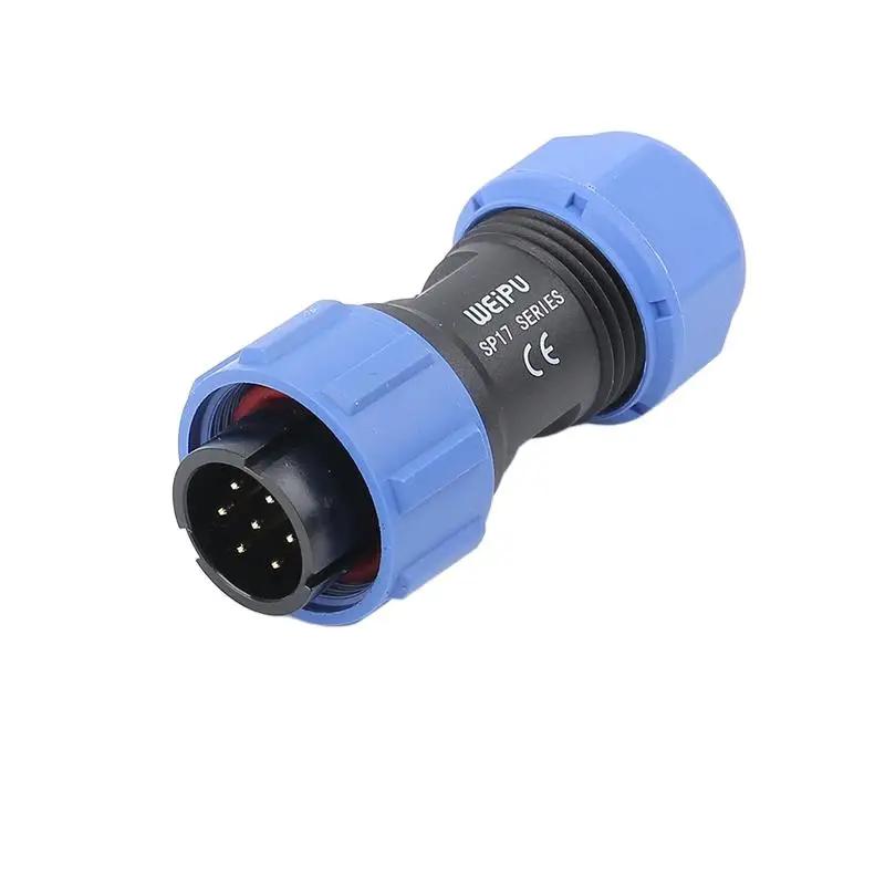 WEIPU SP17 Waterproof IP68 Connector 2 3 4 5 7 9 10 Pin Welding Cable Male Plug Female Socket Adapter Wire to Board Panel Mount