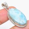 Natural Republic Larimar Gemstone 925 Solid Sterling Silver Pendant 1.75" S9b09