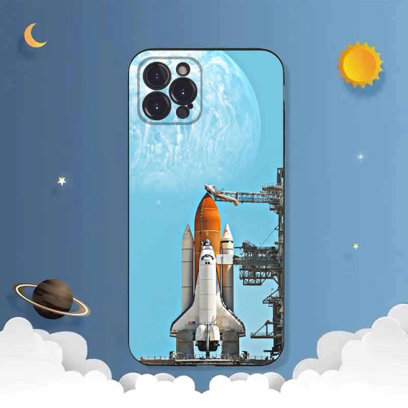 Чехол для телефона «Космическая ракета» для iPhone Samsung Galaxy Redmi Xiaomi Oppo OnePlus Note SA 7 8 9 10 11 12 13 14 20 21 22 23 53 54 Pro Max Ultra TPU Soft