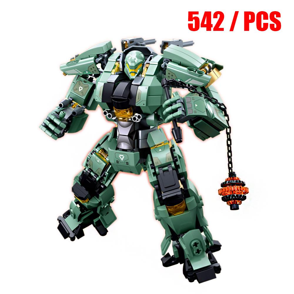 Sluban Pacific Rim Hunter Robot Mecha Warrior Building Blocks Saber Athena Bracer Phoenix Classic Movie Model Boyfriend Gift Set