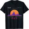 Cyberpunk Outrun Synthwave Sunset Fast Car Aesthetic Unisex T-Shirt