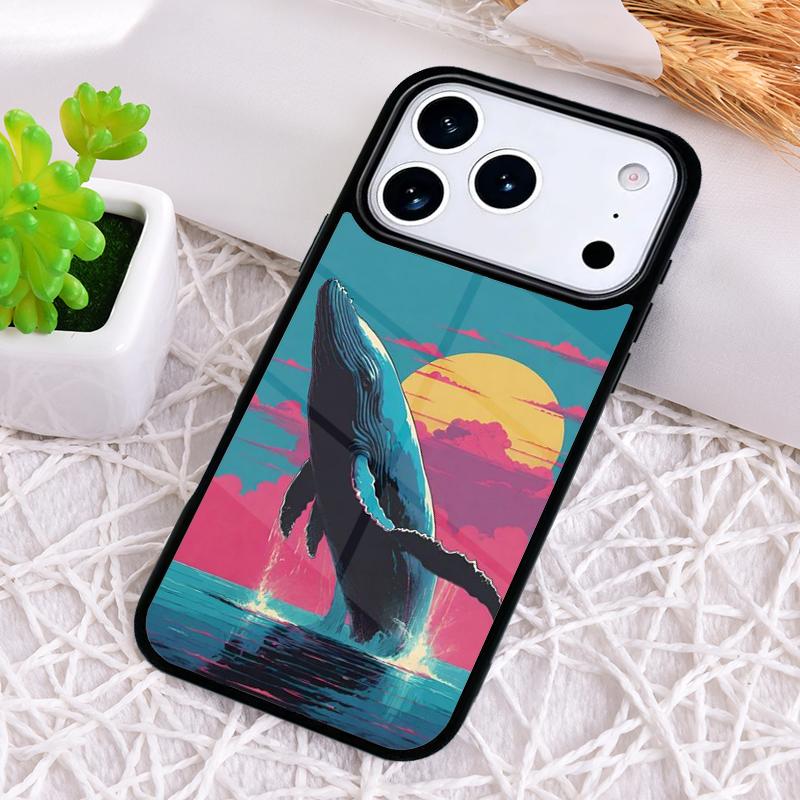 Ударопрочный чехол для телефона с рисунком кита, рыбы, волны, моря для iPhone 17 Air 16e 15 11 12 14 13 Pro Max Чехол Coque