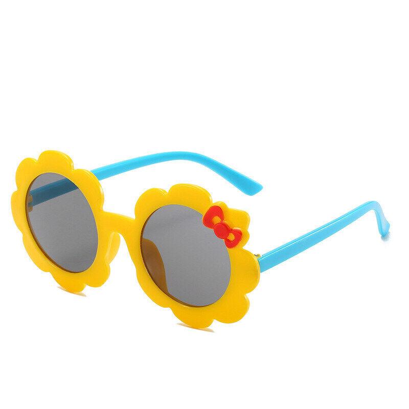 New Sunglasses Flower Cartoon Children Sunglasses Cute Bowknot Baby Glasses Cross-border Kids Sunglasses