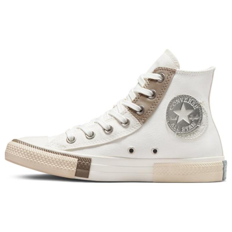 Converse Chuck Taylor All Star Винтаж Легко надевать Нескользящие Износостойкие Дышащие Высокие парусиновые Женские Белые