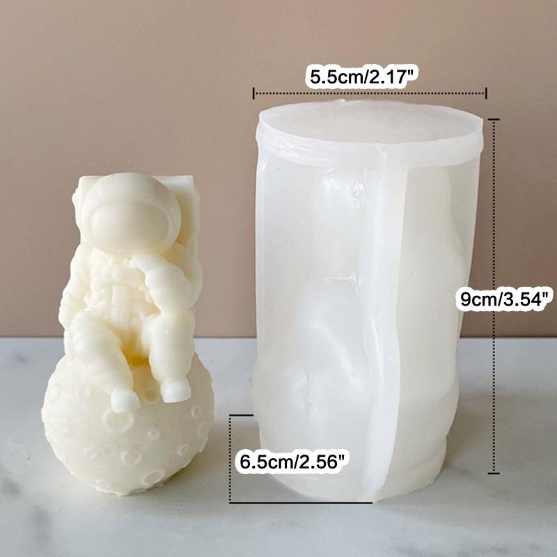 3D Астронавт Форма для мыла DIY Форма для свечей Эпоксидная форма Ручная работа Свечи Ароматический воск Формы для изготовления свечей