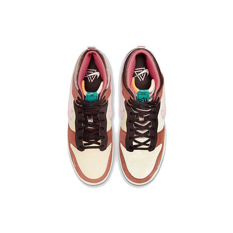 Мужские Social Status x Nike Dunk Mid Шоколадное молоко Унисекс Кроссовки Коричневый Холст Средне-Мягкий Розовый DJ1173-700