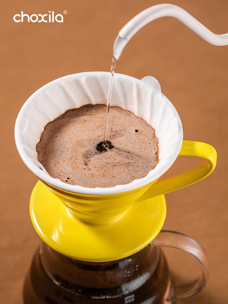 1 шт. Керамическая воронка для кофе, фильтр для кофе Pour Over, чашка для сбора капель, многоразовый конус для кофеварки Pour Over