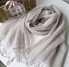 Spring And Autumn Thin Pure Color Linen Scarf Sliver Glitter Linen Shawl Long Striped Scarves 70x180CM