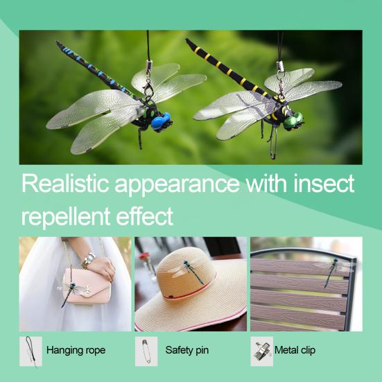 1/5/10Pcs Fake Dragonfly Decoration Weather-resistant Fly Repellent Simulated Dragonfly Model Indoor Outdoor Garden 3D Dragonfly Ornament